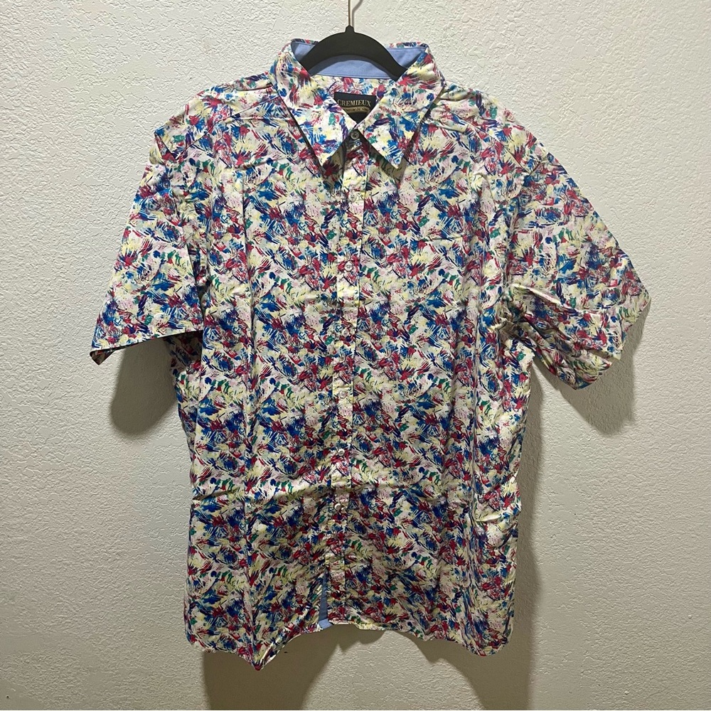 Daniel Cremieux Premium Denim Multicolor Print Button Front Shirt